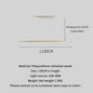 Minimalist Long Strip Wabi Sabi Dining Room Pendant Lamp Tea Bar Cafe LED Ceiling Chandelier