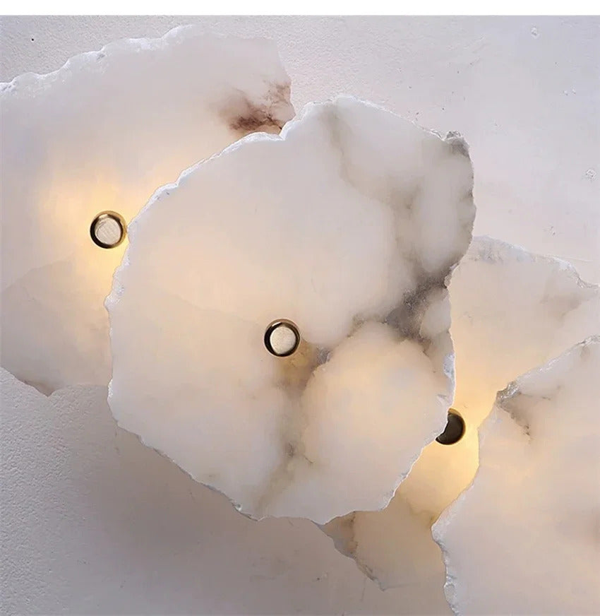 Natural Marble Luxury Wall Lamp Nordic Irregular stone Sconce light