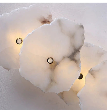 Natural Marble Luxury Wall Lamp Nordic Irregular stone Sconce light