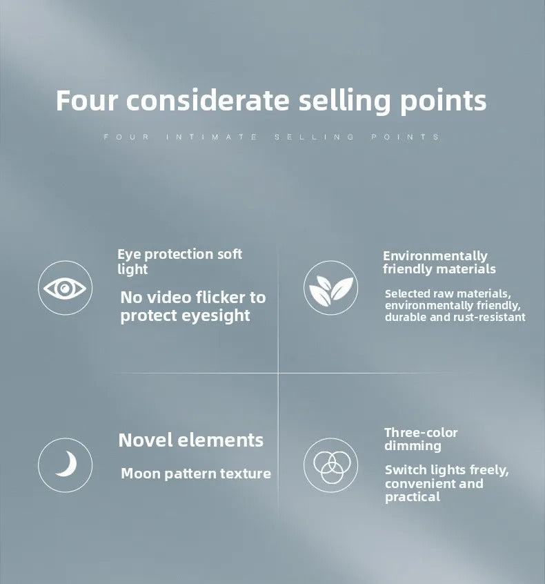 Lunar LED Ceiling Light Minimalist Bedroom Kitchen Balcony Decor Lighting Fixture