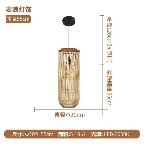 TUB pendant lamp Vitage rattan pendant light