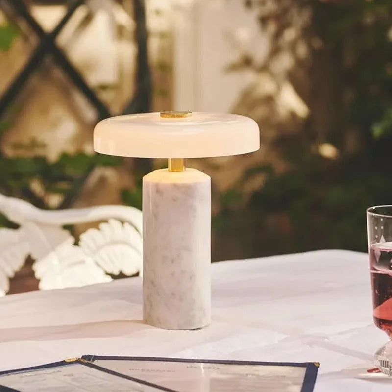 Marble luxury Table Lamps Danish Atmosphere LED Desk Light Charging Touch Switch lighting