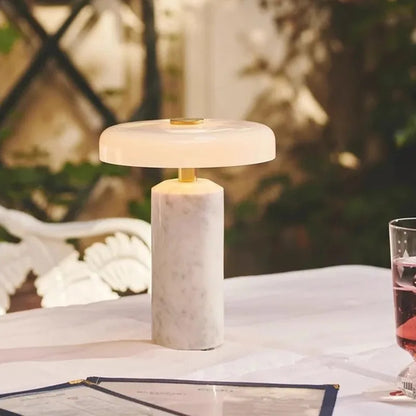 Marble luxury Table Lamps Danish Atmosphere LED Desk Light Charging Touch Switch lighting