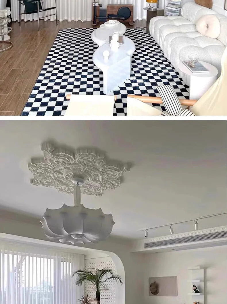 Modern Japanese Wabi Sabi Silk Pendant Lamp Living Dining Room Bedroom Ceiling Chandelier