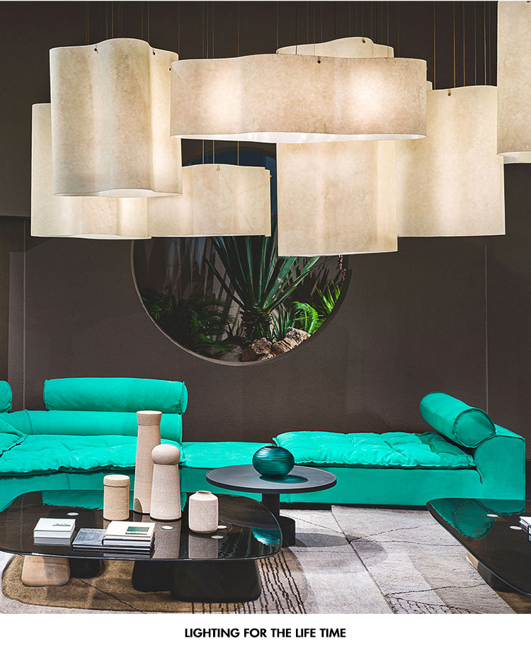 Nuvola Cloud Pendant Lamp Creative LED Fabric Hanging Chandelier