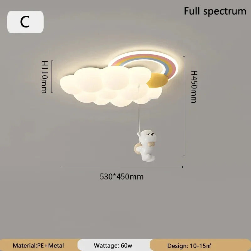 Cloud Child Stylish Ceiling Lights Bedroom Home Decor Lighting Luster Fixture