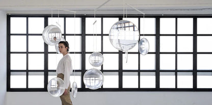 Yuji Okitsu Chandelier LED Round clear glass light replica designer furniture lighting lamp