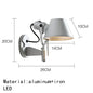 Italian swing arm wall lamp LED Silver Black wall lamp Rotatable Adjustable Reading Lights Decor wall mounted bedside lights