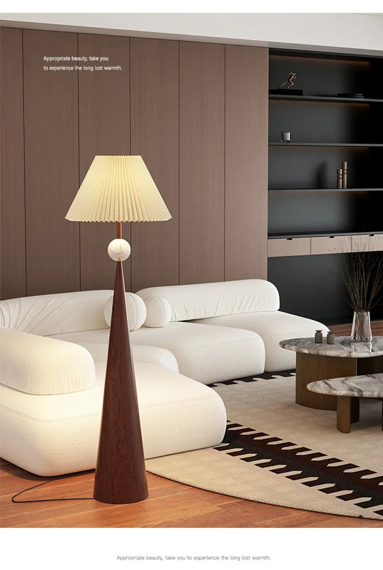 Wabi-sabi Floor Lamp Cloth Cover Art Decorative Bedroom Bedside Floor Light