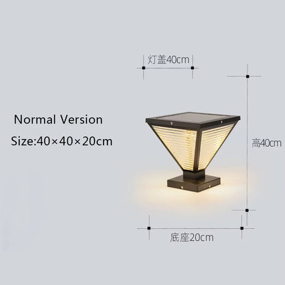 Outdoor Solar Tapered Pillar Lights Light Control Garden Light Sensor Outdoor Waterproof lamp