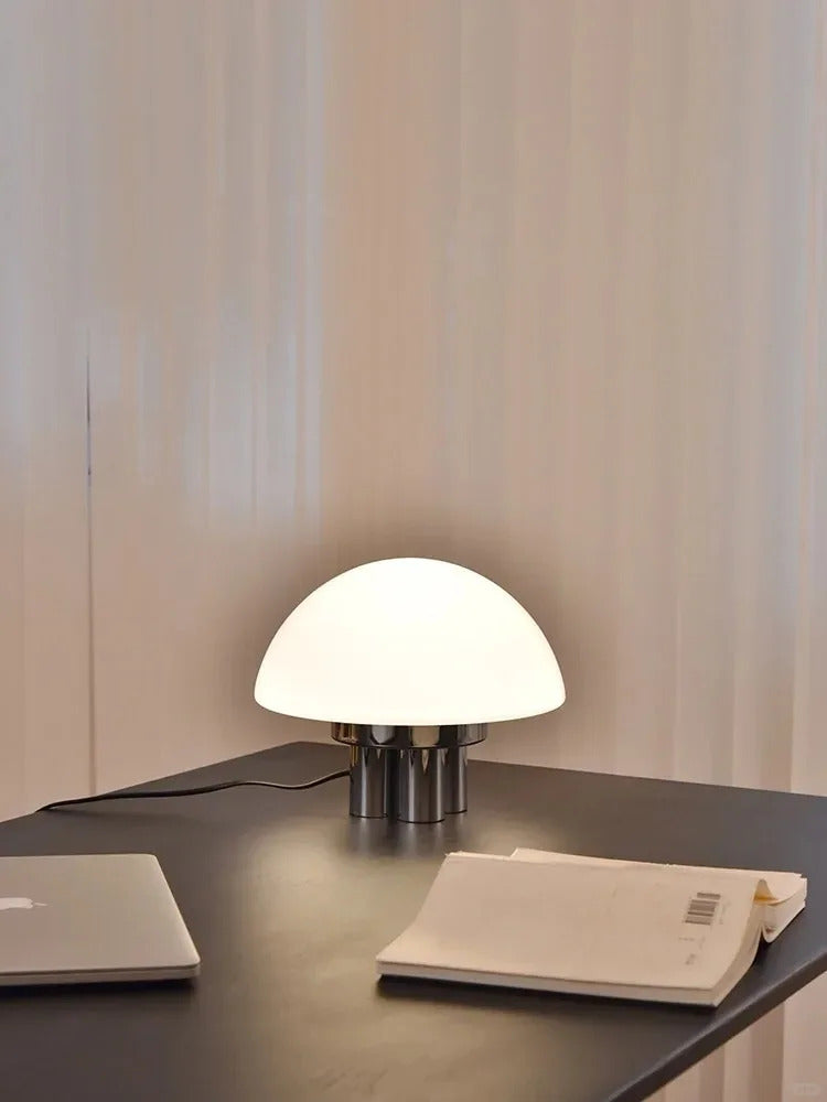 Mushroom Milk White Acrylic Retro Style LED Lights Romantic Nordic Home Decor Living Room Study Bedroom Warm Table Lamp
