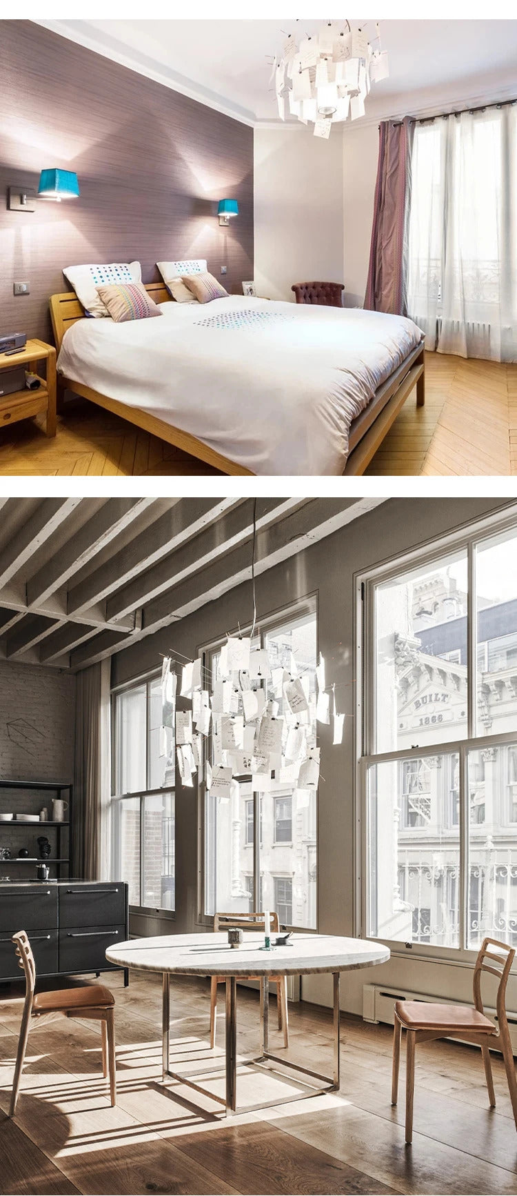 Zettel'z Pendant Light DIY Ingo Maurer Zettel chandelier for Living Room Kitchen Cafe Bar Decoration led Designer Pendant lamp