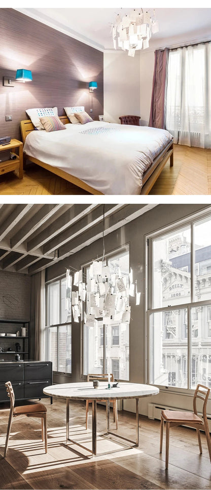 Zettel'z Pendant Light DIY Ingo Maurer Zettel chandelier for Living Room Kitchen Cafe Bar Decoration led Designer Pendant lamp