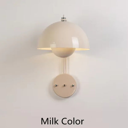 Nordic colorful Bud Wall Lamps Mushroom cute wall sconce bedside night light
