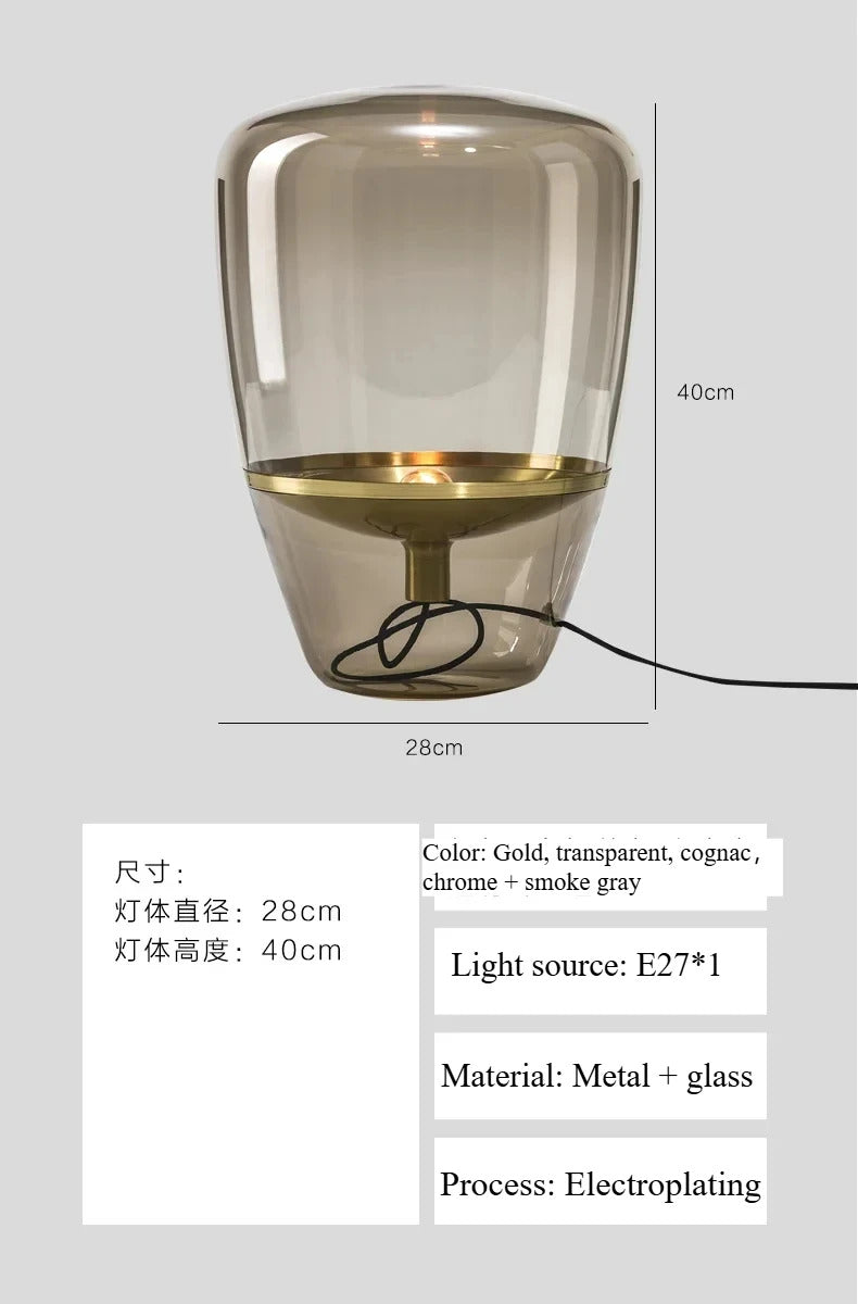 Czech Design Series Glass Table Lamp Livingroom Decoration Room Desks Personalized Creative Bedside Vitreous Desk Light