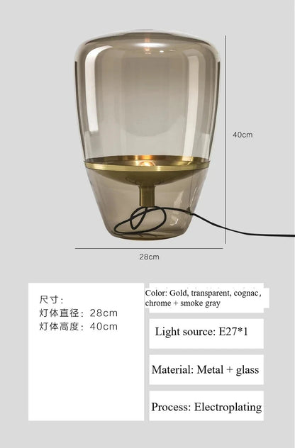 Czech Design Series Glass Table Lamp Livingroom Decoration Room Desks Personalized Creative Bedside Vitreous Desk Light