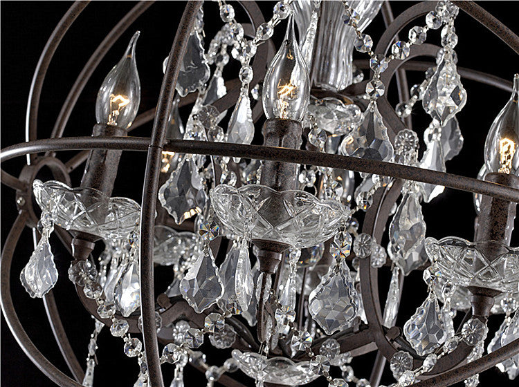 Rustic Orb Chandelier farmhouse kitchen Island light