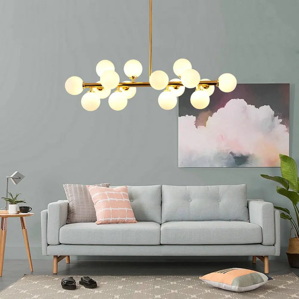 Nordic Round chandelier Glass Ball Chandeliers Living room ring scandinavian lamp fixtures