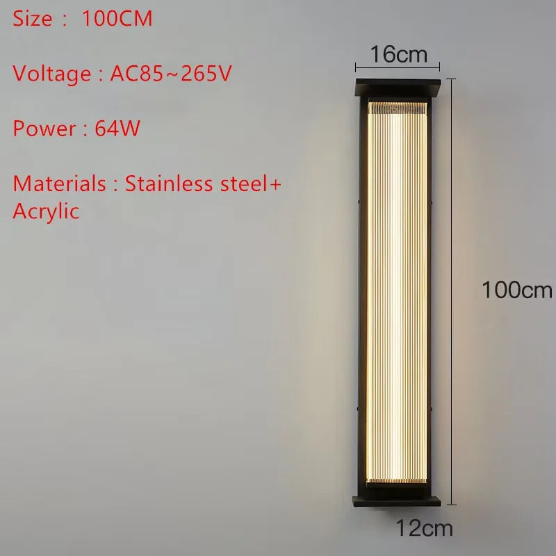 Modern outdoor wall light Waterproof IP65 Solar energy LED wall lamp Entrance sconce