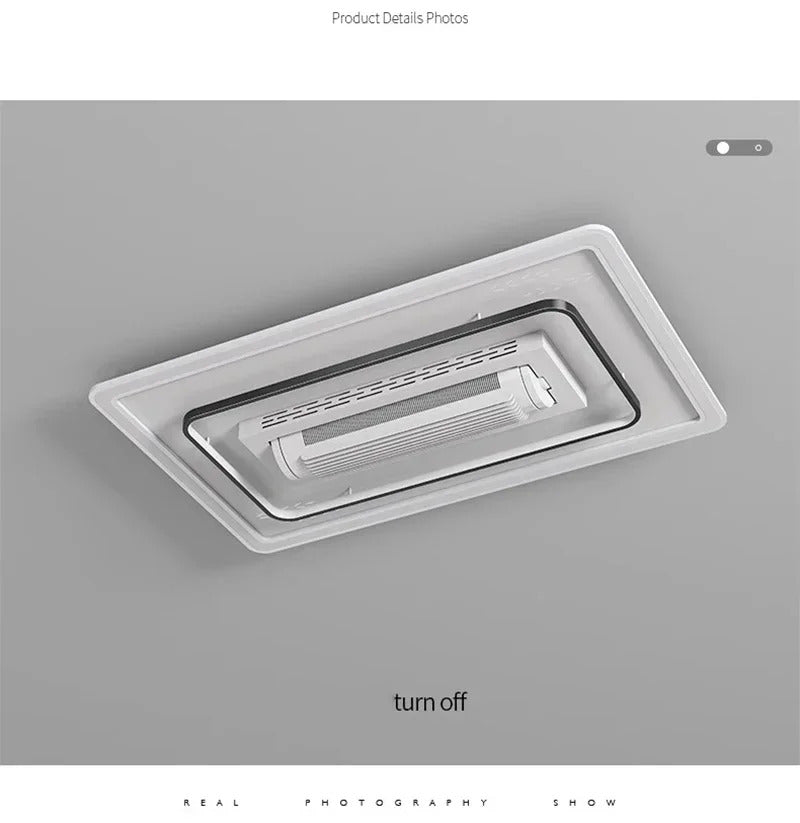 Invisible leafless LED ceiling fan light bedroom hotel remote control hanging lamp