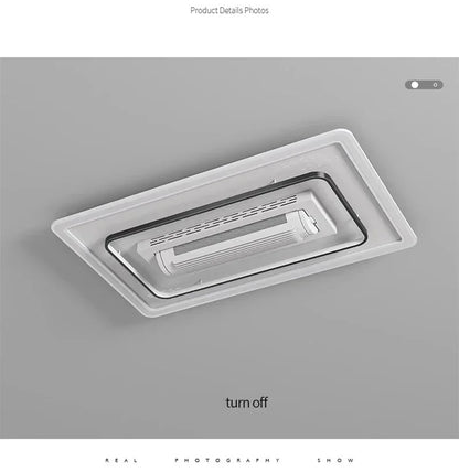 Invisible leafless LED ceiling fan light bedroom hotel remote control hanging lamp