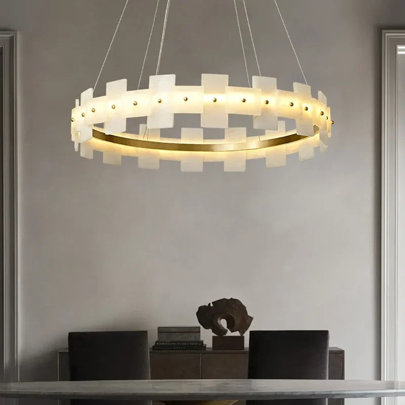 Alabaster Halo Chandelie