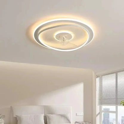Modern LED Ceiling Fan Light Remote Dimming 6 Levels Silent Living Room lighting