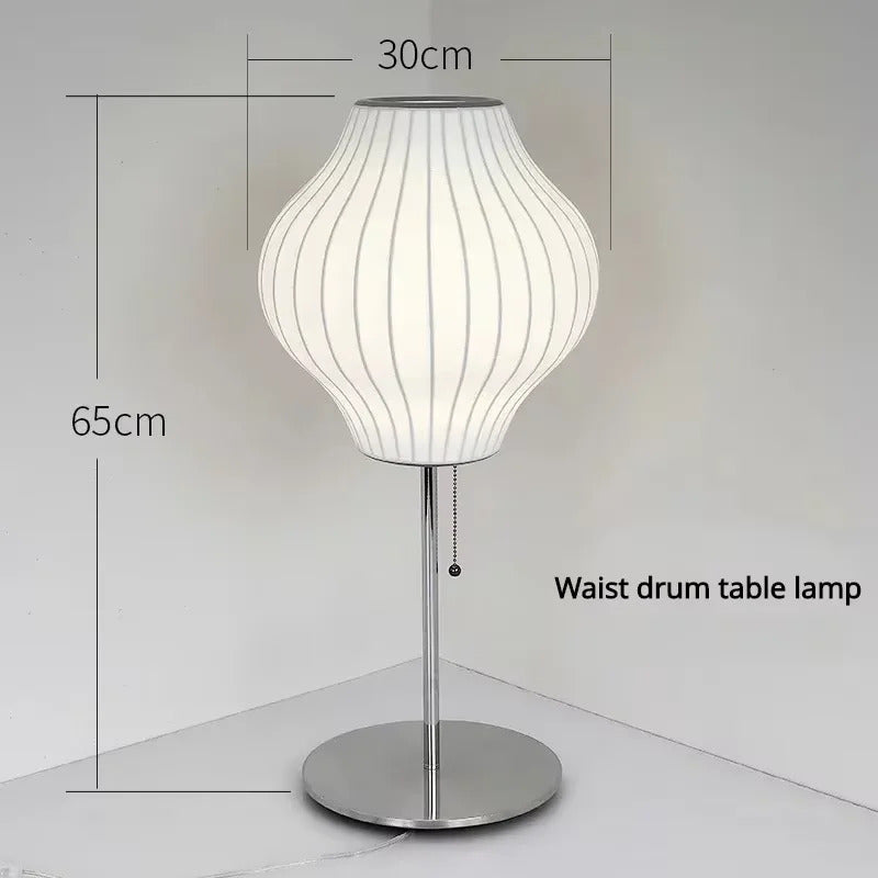 Nordic minimalist milk white wall lamp Danish designer Hand Woven Silk table light