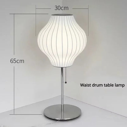 Nordic minimalist milk white wall lamp Danish designer Hand Woven Silk table light
