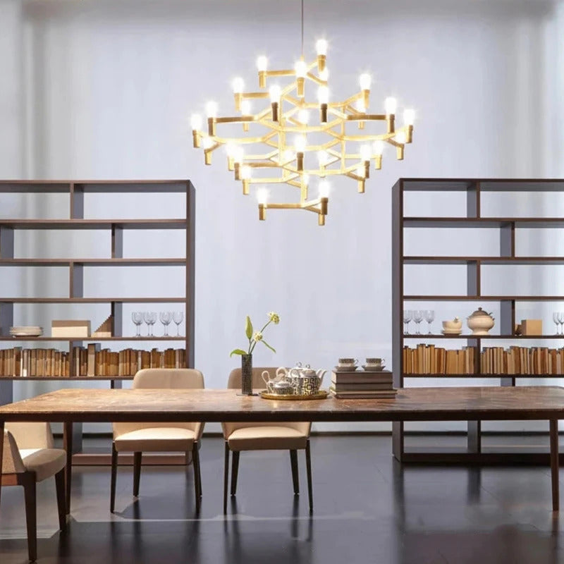 Crown Major Chandelier Nordic Tube Silver Chandelier Modern Led Luxury Chandelier