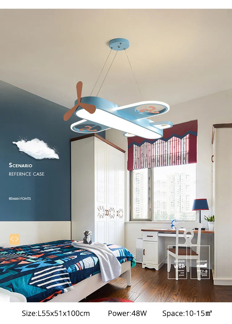 Modern Pink blue chandelier Led deco designer aircraft lamp