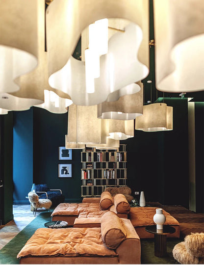 Nuvola Cloud Pendant Lamp Designer Hand-made Curved Fabric Lamp