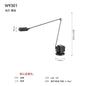 Modern Minimalist Floor Lamp Creative Bedroom Room Office Light Minimalist Study Eye Protection Reading Black Standing Light