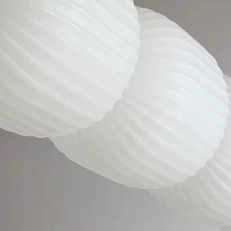 White glass bulb chandelier Long glass pendant lamp for Bedroom living room restaurant Bar Minimalist Necklace LED pendant light