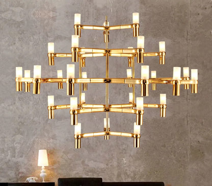 Crown Major Chandelier Nordic Tube Silver Chandelier Modern Led Luxury Chandelier