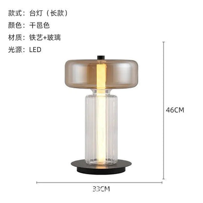 Living room designer desk lamp Nordic minimalist personality creative glass internet celebrity art bedside bedroom desk lamp