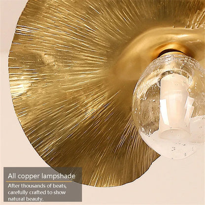 Lotus Leaf pendant light Hammered brass pendant lamp for living room dining room bedroom decoration kitchen light fixtures