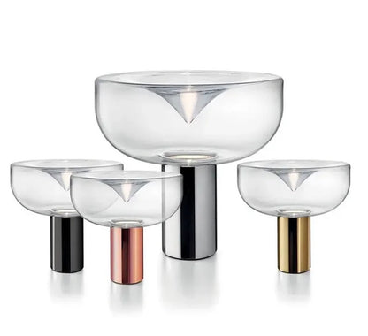 Modern Simple Bedside Table Lamp Nordic Light Luxury Radar Design Model Living Room Bedroom Bedside Light Glass Decorative LED