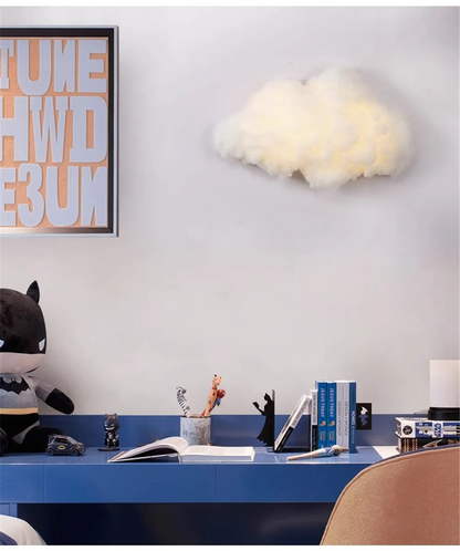 Novelty Cloud Wall Sconce Light Kids Children Bedroom Bedside Cartoon Cotton wall lamp