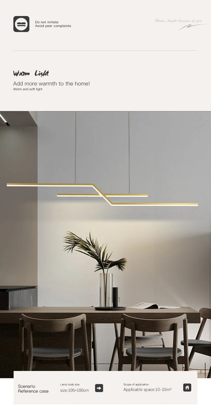 Modern geometric pendant light Led Home suspension metal