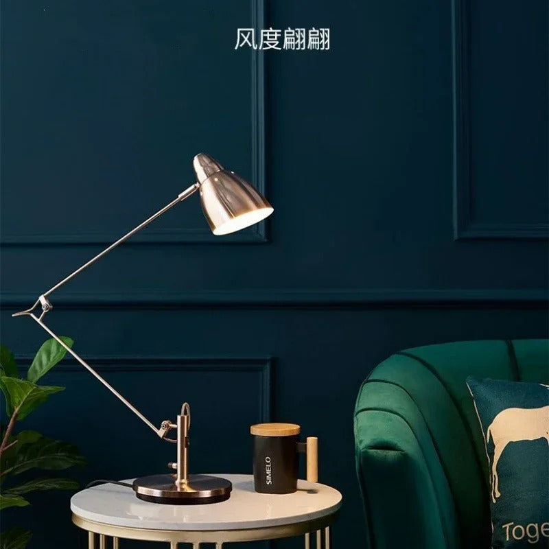 Swing Long Arm Table Lamp Flexible Adjustable Aluminum Desk Light with E27 Bulb led floor lamp
