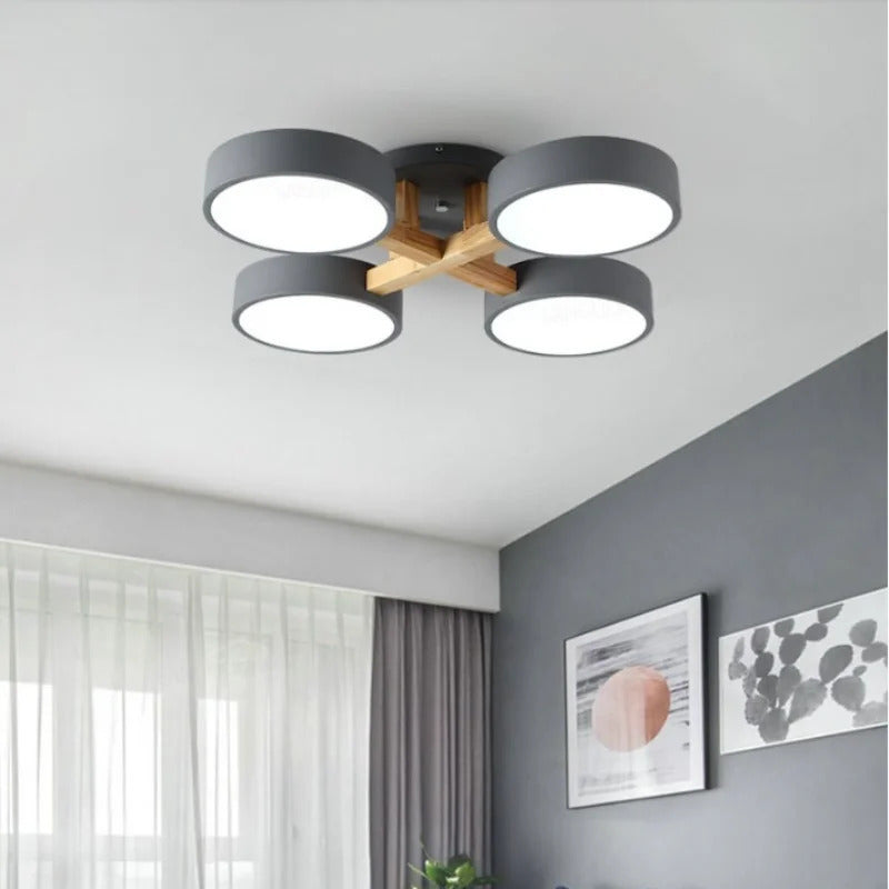 Modern Ceiling Lamp Bedroom Minimalist Wood Home Decor Lighting Fixtures