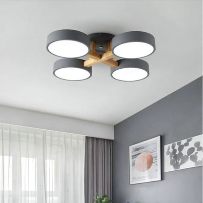 Modern Ceiling Lamp Bedroom Minimalist Wood Home Decor Lighting Fixtures