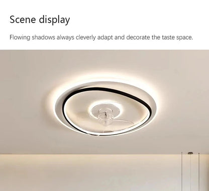 Modern LED Ceiling Fan Light Remote Dimming 6 Levels Silent Living Room lighting