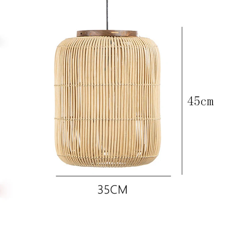 Rattan pendant light vintage Wabi-sabi Lights