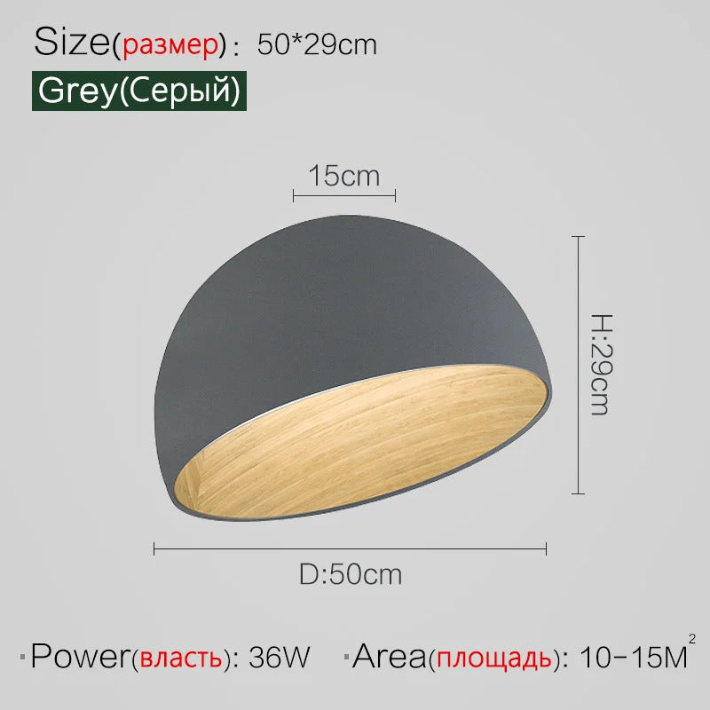 Nordic Wooden Ceiling Chandelier Modern Duo Ceiling Light