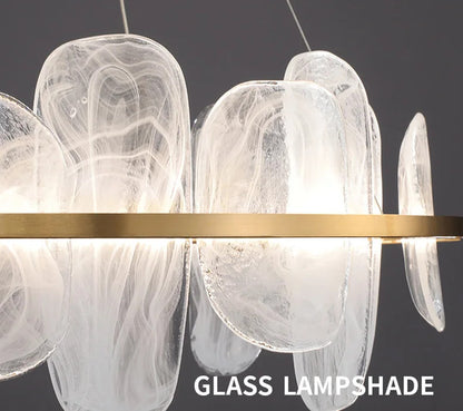 Modern Luxury crystals Ring Chandelier Italian designer glass golden pendant light