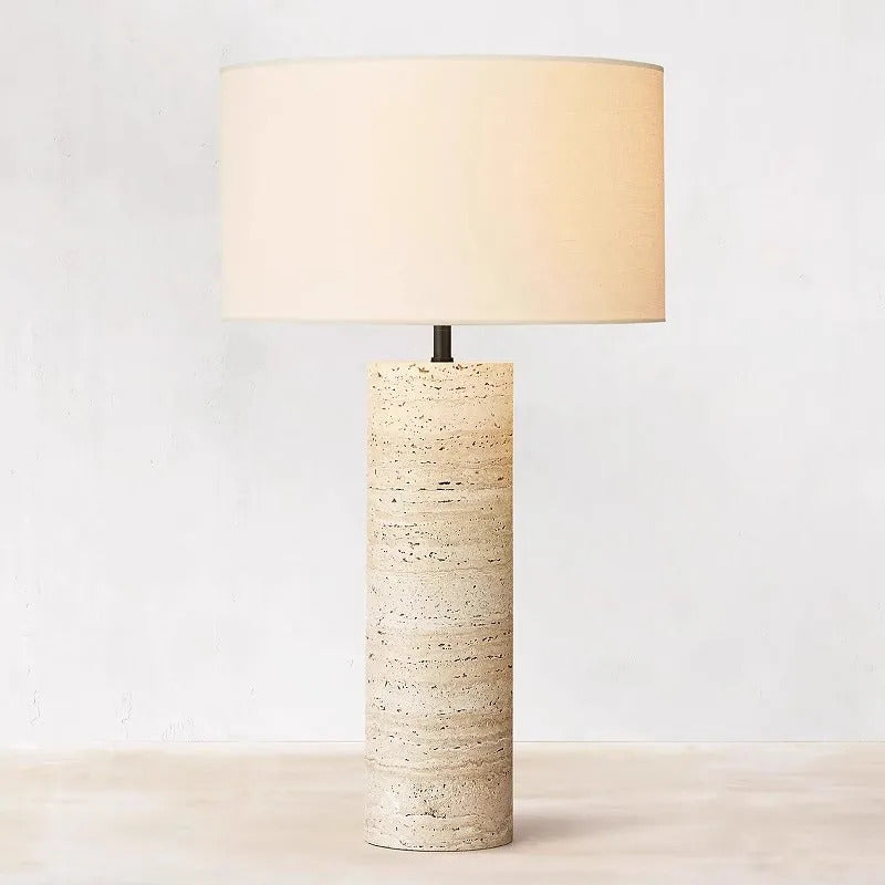 Simple modern cave stone table lamp, retro living room, hotel lobby display lighting fixtures