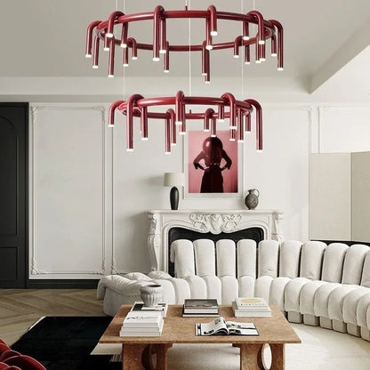 Nordic U-shaped Pendant lamp water pipe long strip Chandelier