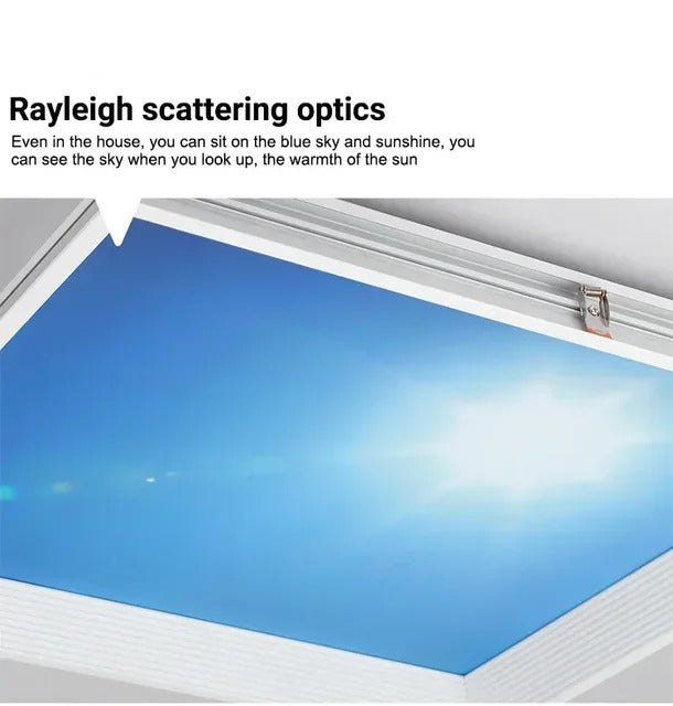 Blue sky ceiling light Kids room semi flush mount ceiling light